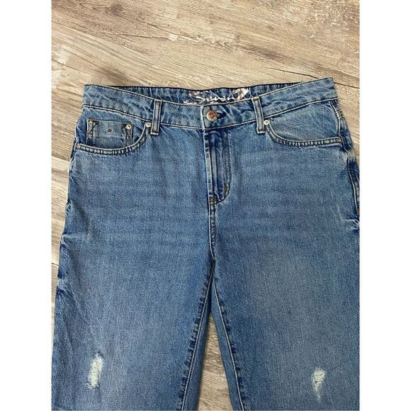 Seven7 Marilyn Boyfriend Jeans Distressed Raw Hem Women’s Size 4 - Picture 4 of 8
